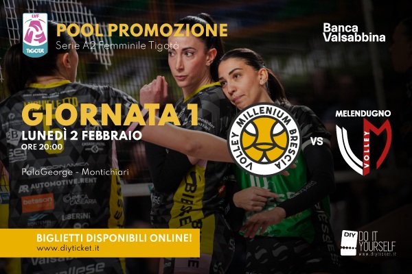 Banca Valsabbina Millenium Brescia - Narconon Volley Melendugno - Biglietti