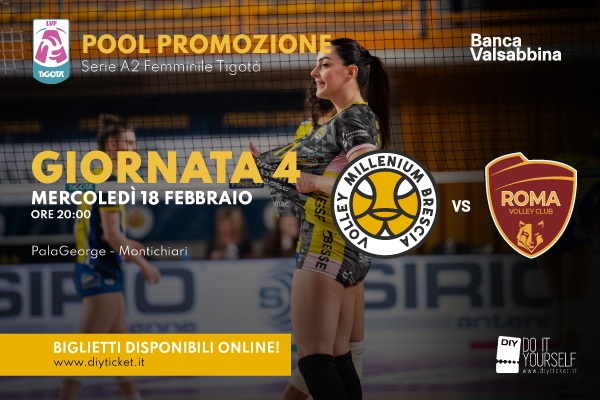 Banca Valsabbina Millenium Brescia - Smi Roma Volley - Biglietti