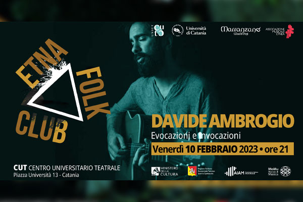 Davide Ambrogio - Etna Folk Club - Centro Universitario Teatrale - Biglietti