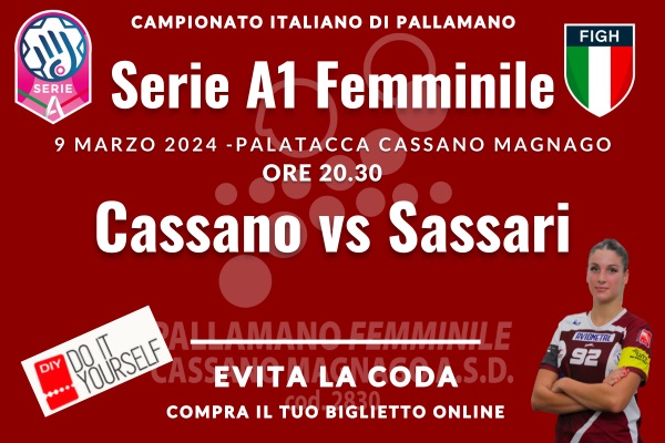 Cassano Magnago - Lions Sassari - Pallamano Femminile - Biglietti - PalaTacca