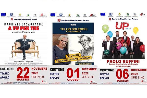 Casagrande - Solenghi - Ruffini - Teatro Apollo - Crotone - Biglietti