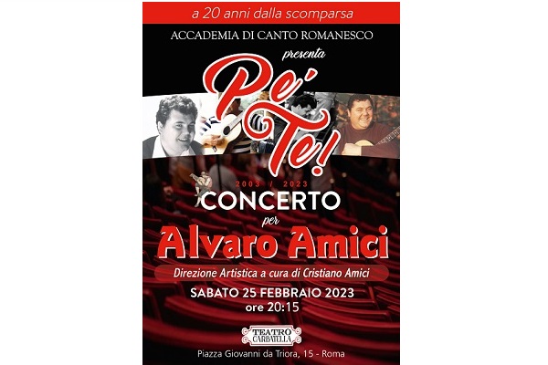 Pe' Te - Concerto per Alvaro Amici - Teatro Garbatella - Roma - Biglietti