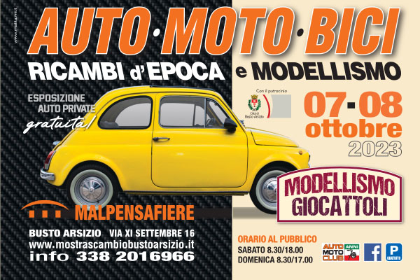 Auto Moto Bici Ricambi d'Epoca e Modellismo - Malpensa Fiere - Biglietti