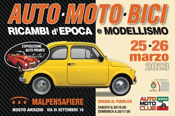 Auto Moto Bici Ricambi d'Epoca e Modellismo - Malpensa Fiere - Biglietti