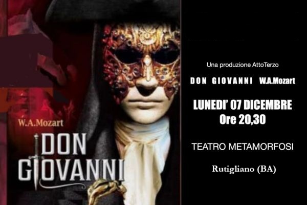 Biglietti - Don Giovanni W.A. Mozart - Teatro Metamorfosi - Rutigliano (BA)