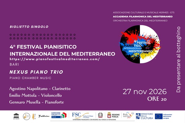 Nexus Piano Trio - Teatro Kursaal Santalucia - Bari - Biglietti