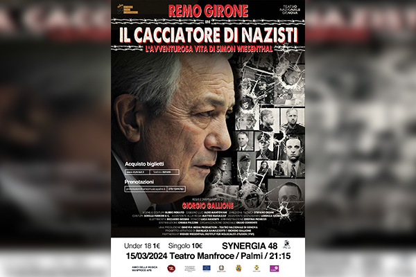 Biglietti - Il cacciatore di nazisti - Teatro Manfroce - Palmi (RC) - Via Roma, 13