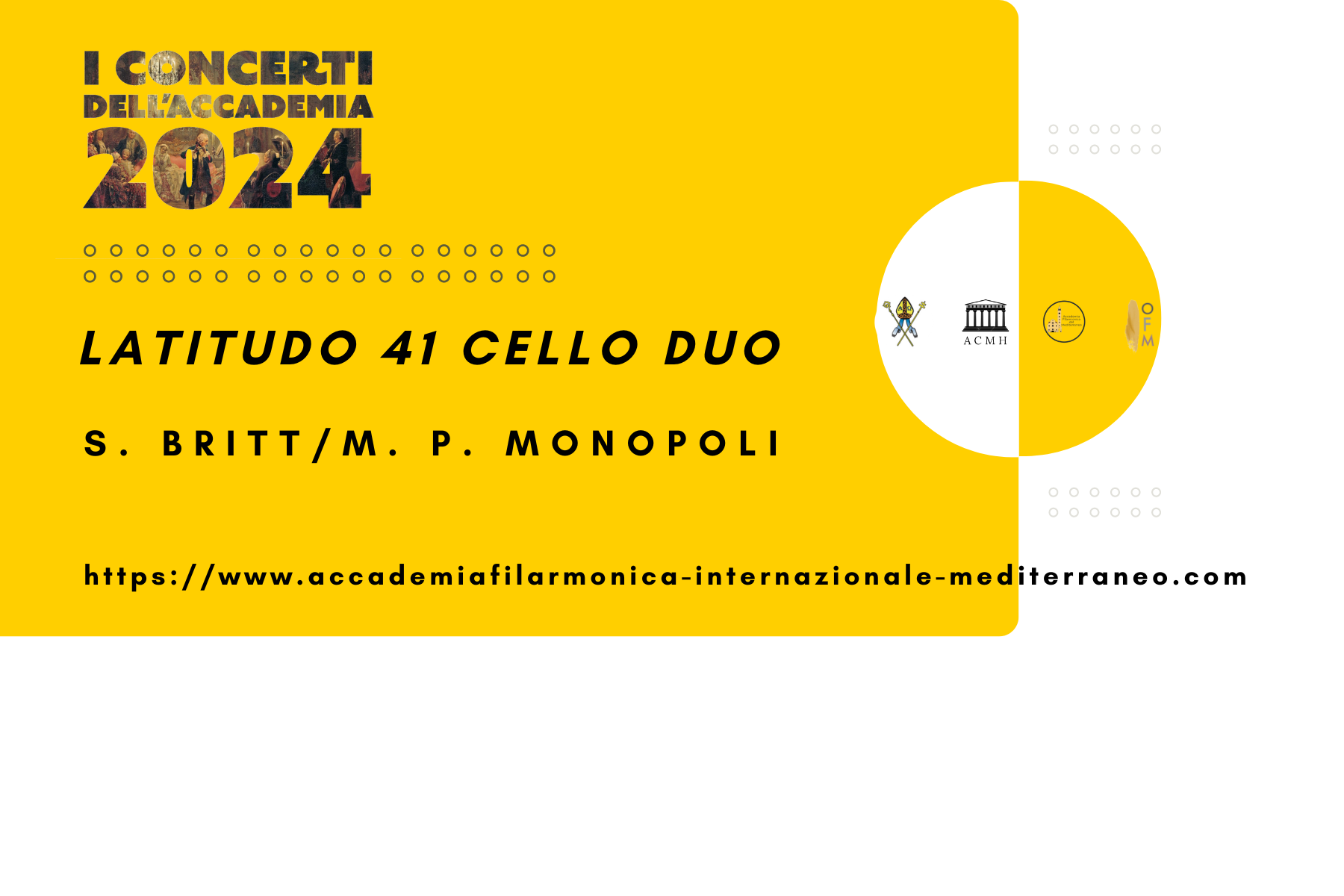Biglietti - Latitudo 41 Cello Duo - Auditorium San Luigi -Trani (BAT)