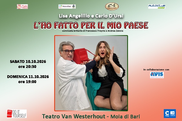 L'ho fatto per il mio paese - Teatro Van Westerhout - Mola di Bari - Biglietti