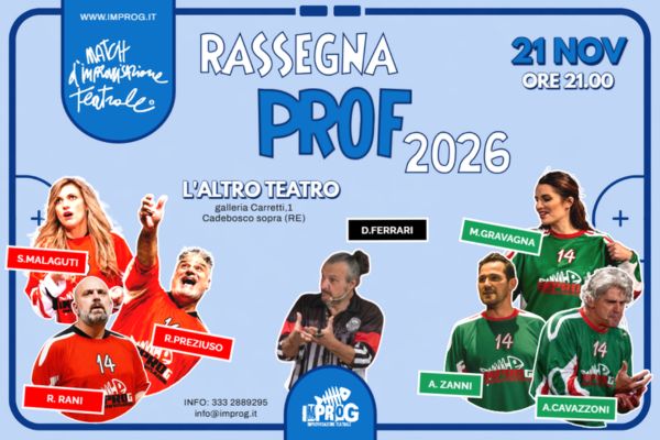 Biglietti - Match d'improvvisazione teatrale - 21 Novembre 2026 - L'Altro Teatro - (RE)
