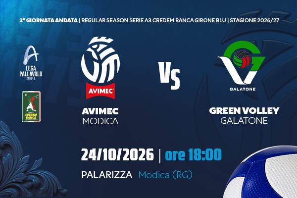 Avimec Modica - Green Volley Galatone - PalaRizza - Biglietti Pallavolo