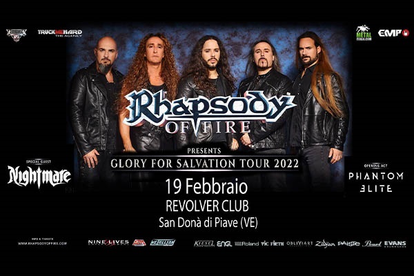 RHAPSODY OF FIRE tour 2022 - Revolver Club - Biglietti