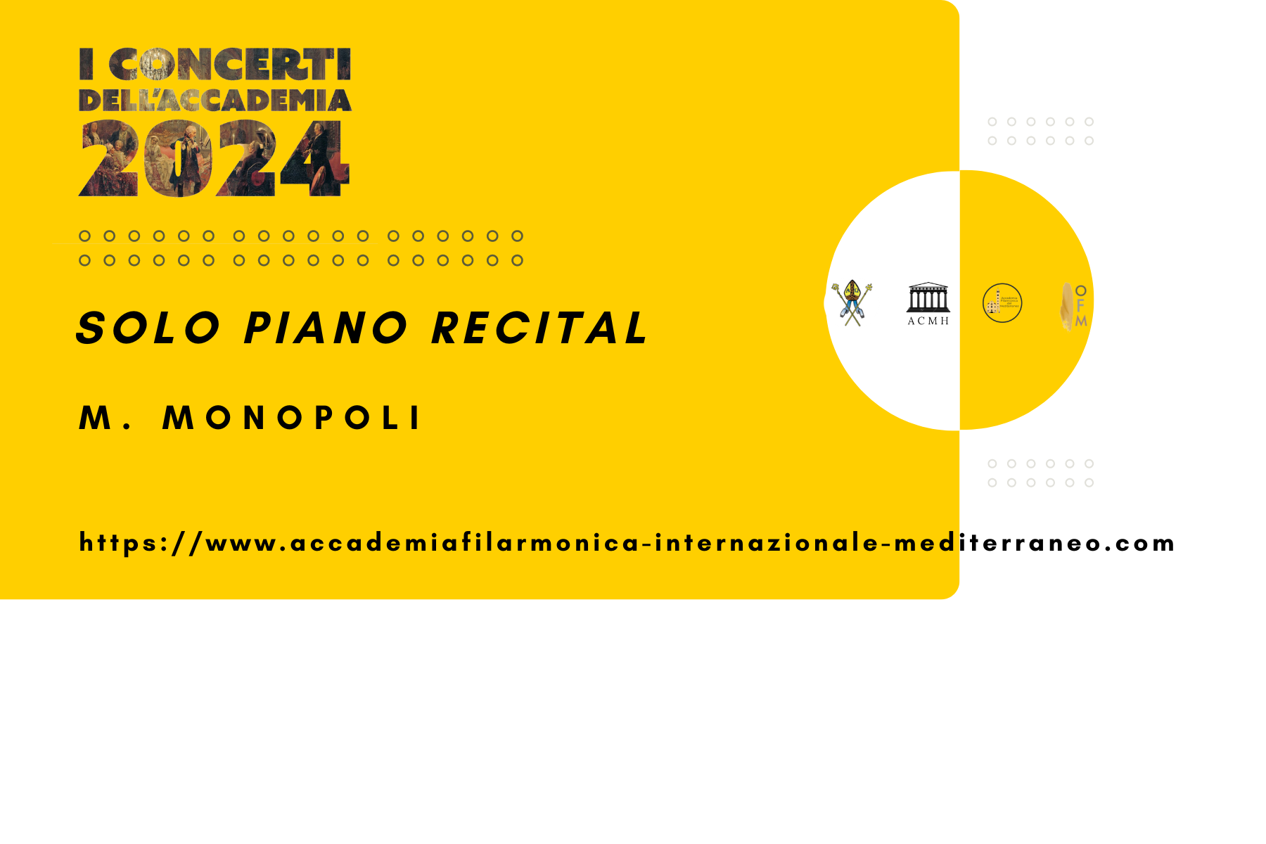 Biglietti - Solo Piano Recital - Monopoli - Auditorium San Luigi -Trani (BAT)