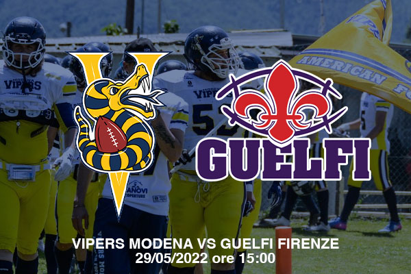 VIPERS MODENA vs GUELFI FIRENZE - Italian Football League - Biglietti