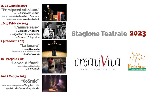 Stagione Teatrale 2023 - Creati-Vita - Sala Bcc, San Salvo
