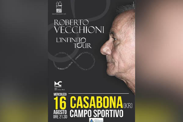 Biglietti - Roberto Vecchioni - Campo Sportivo Casabona - Crotone