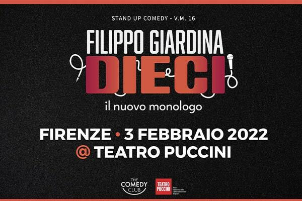 Biglietti - Filippo Giardina - Teatro Puccini - Firenze (FI)