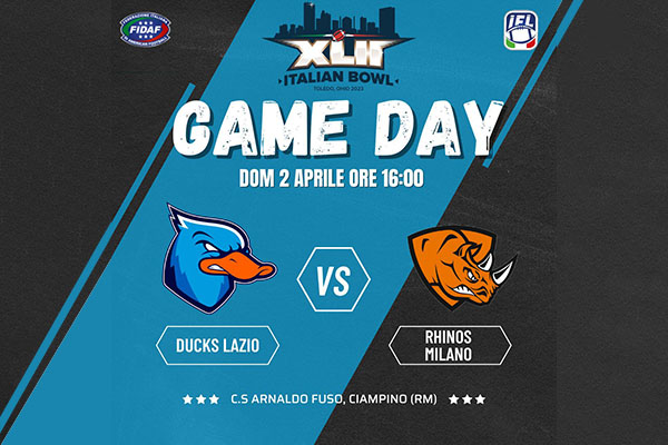 Ducks Lazio - Rhinos Milano  - IFL Football Americano - Biglietti