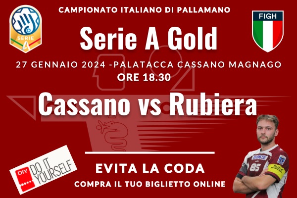 Cassano Magnago - Secchia Rubiera - Pallamano Maschile - Biglietti - PalaTacca