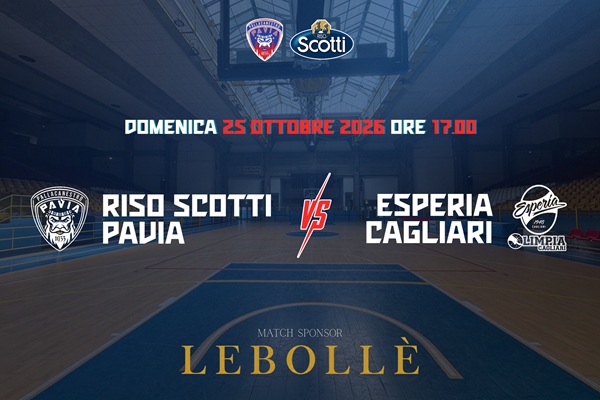 Riso Scotti Pallacanestro Pavia 1933 vs Esperia Cagliari / Biglietti Basket