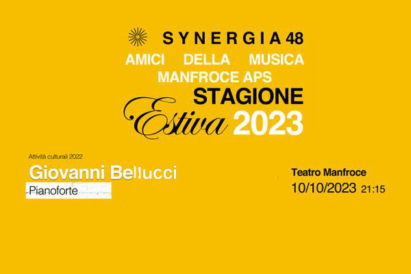 Giovanni Bellucci – pianoforte - Teatro Manfroce - Palmi (RC) - Biglietti