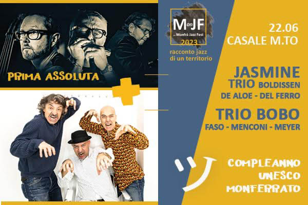Jasmine Trio + Trio Bobo  - Monfrà Jazz Fest 2023 - Biglietti