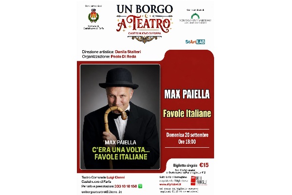Biglietti Max Paiella - Teatro Comunale Luigi Cianni - Castelnuovo di Farfa (RI)