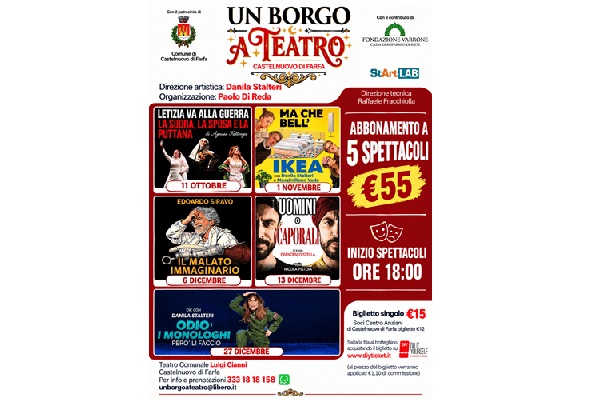 Abbonamento Un Borgo a Teatro - Castelnuovo di Farfa / 5 Spettacoli