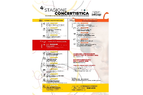 4a Stagione Concertistica dell'Accademia Filarmonica del Mediterraneo