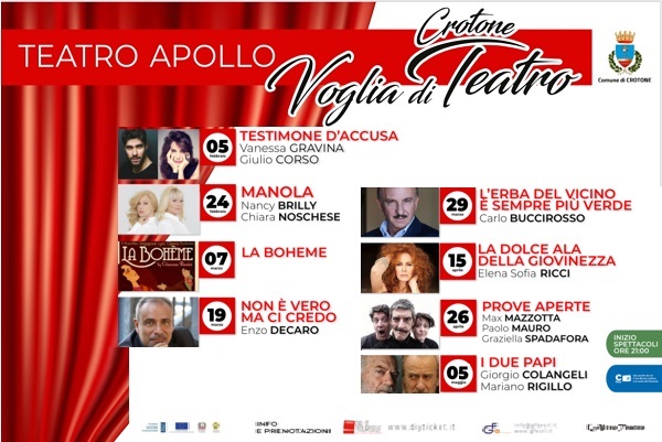 Cinema Teatro Apollo Stagione Teatrale 2023