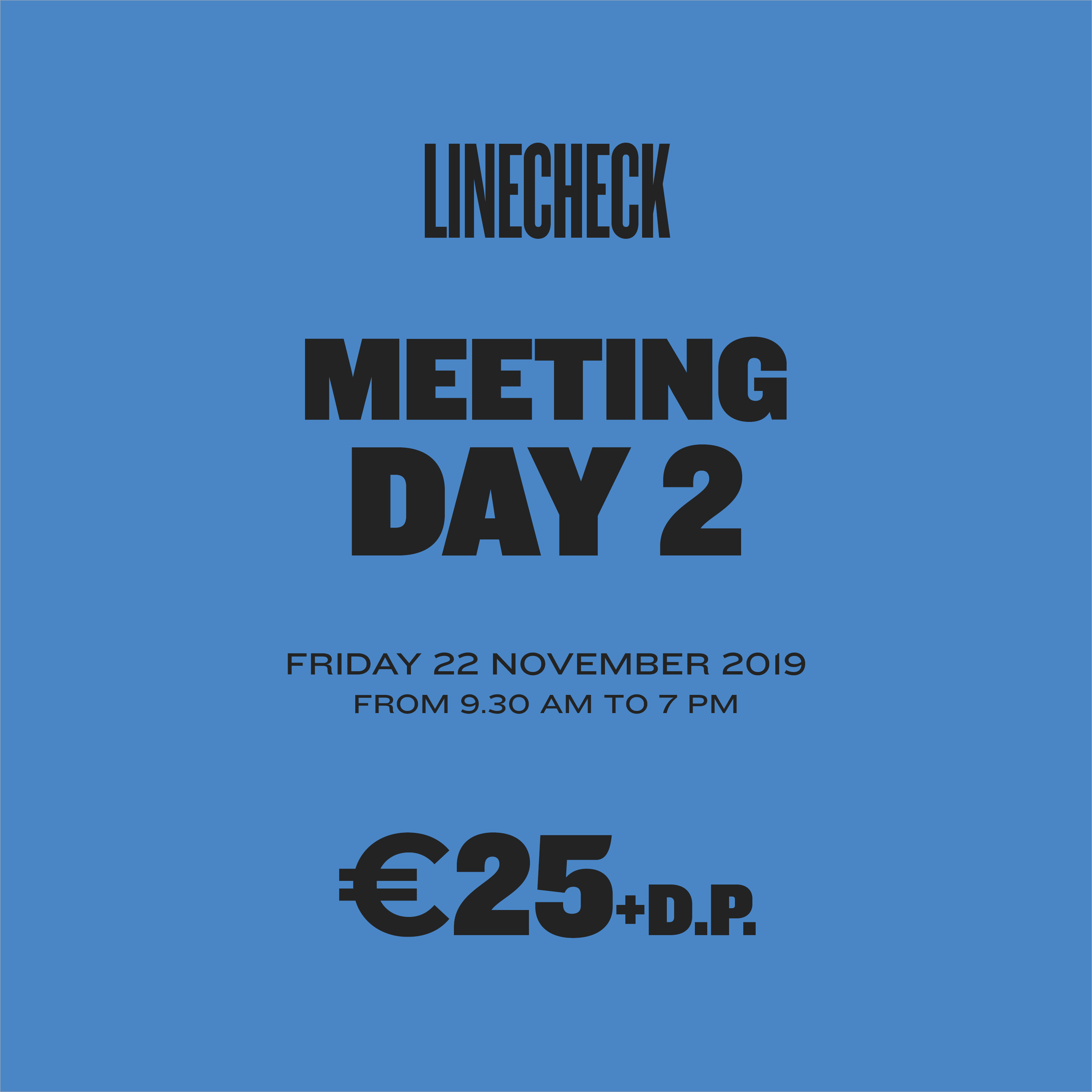 LINECHECK 2019  - Meeting Day 2