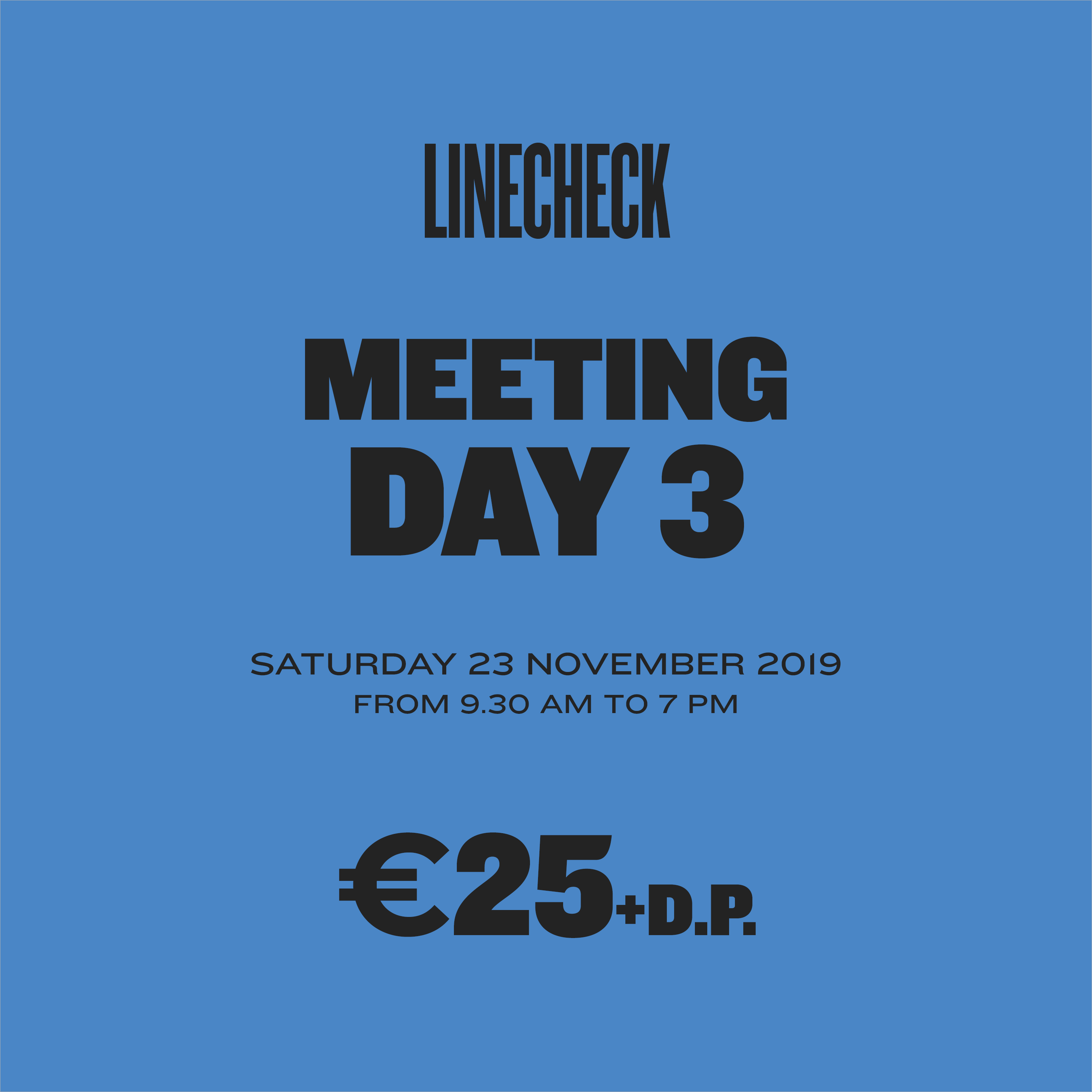 LINECHECK 2019  - Meeting Day 3